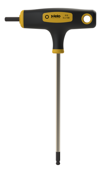 Felo T-Griff mit Seitenabtrieb HEX Kugelkopf 5 mm x 150